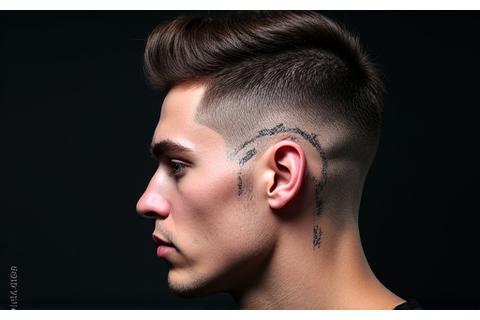 Abstract freeform hair tattoo design with soft curves and organic shapes.