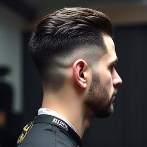 BarberCraft Instagram feed image of a sleek modern haircut